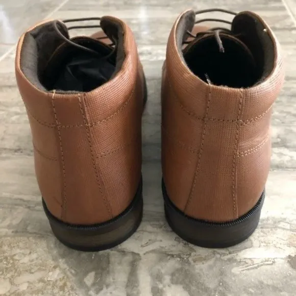Aiden &amp; Mason Chukka Boots Lace-Up Leather Brown Tan Men's Size 10 New in Box