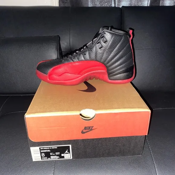 Air Jordan 12 Retro Black/Varsity Red Sneakers