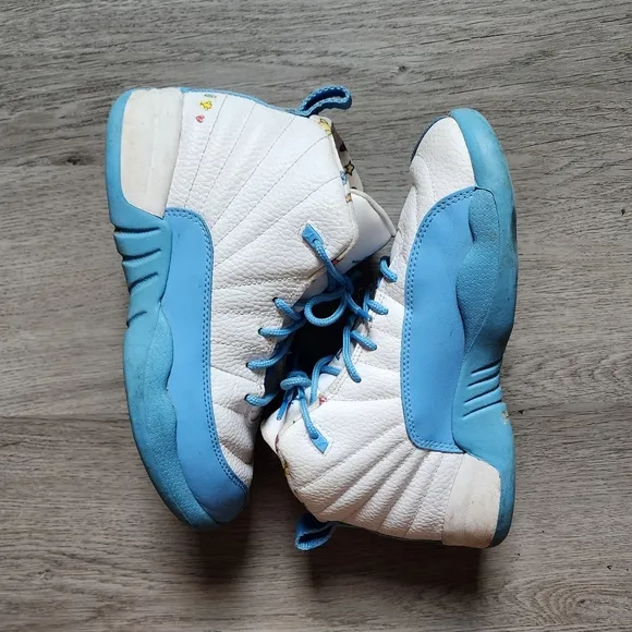 Air Jordan 12 Retro GS Emoji Sneakers Boy's Youth Size 3