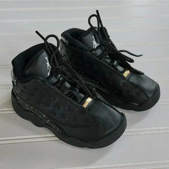 Air Jordan 13 Retro Black Metallic Gold Sneakers