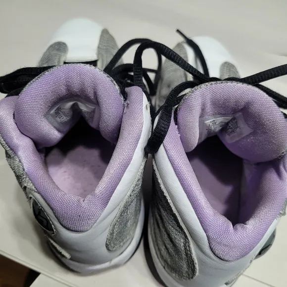 Air Jordan 13 Retro PS Houndstooth Black And Lilac White Sneakers Kids Size 1.5Y