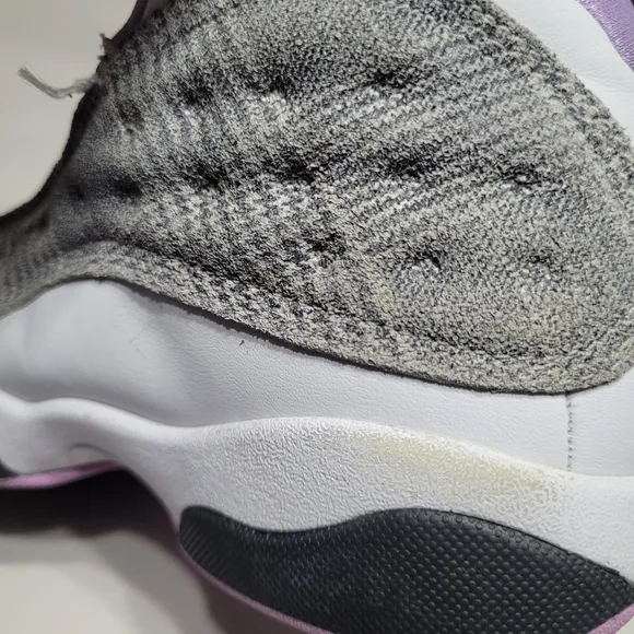 Air Jordan 13 Retro PS Houndstooth Black And Lilac White Sneakers Kids Size 1.5Y