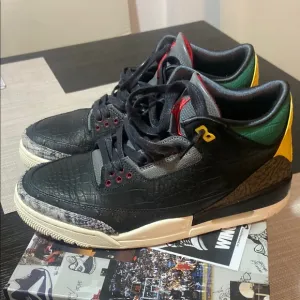 Air Jordan 3 animal Retro Black Red Sneakers