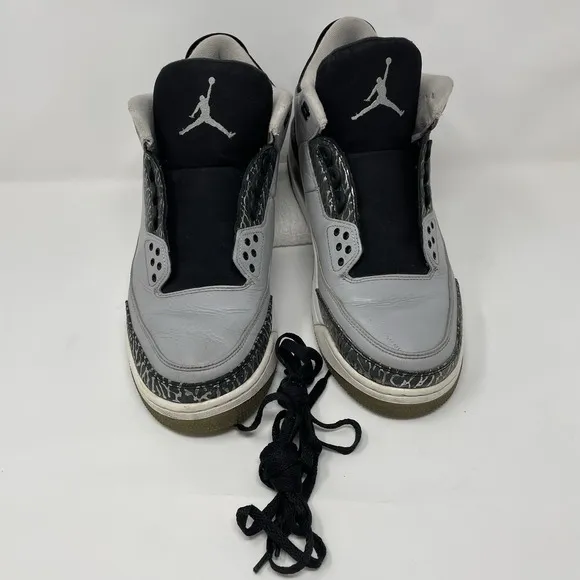 Air Jordan 3 III Retro Wolf Grey Mens 136064 004 Sneakers Nike Fashion Size 12
