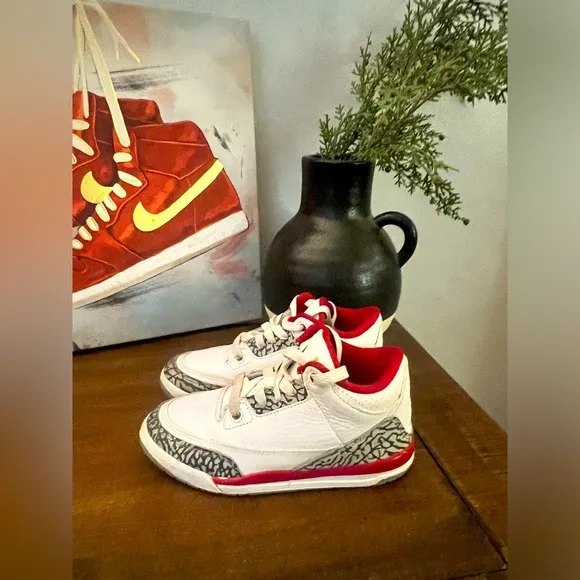 Air Jordan 3 Retro Basketball ‘Cardinal Red” Sneakers