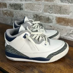 Air Jordan 3 Retro White Navy Sneakers