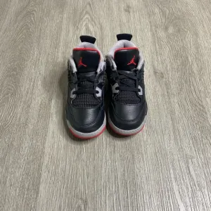 Air Jordan 4 Retro Bred Reimagined TD Shoe Size 10c Black BQ7670-006 Preowned
