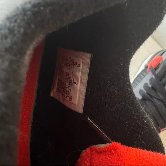 Air Jordan 4 Retro Gray and Red Sneakers