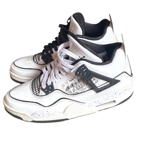 Air Jordan 4 Retro GS 'DIY' Sneakers Youth Size 6Y