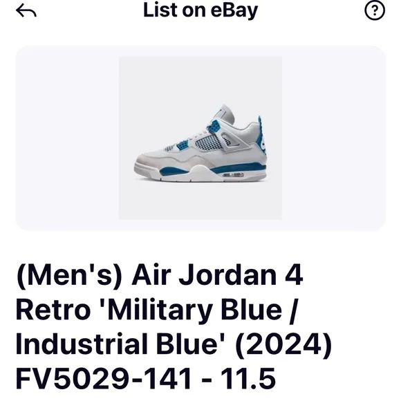 Air Jordan 4 Retro Military Blue Sneakers