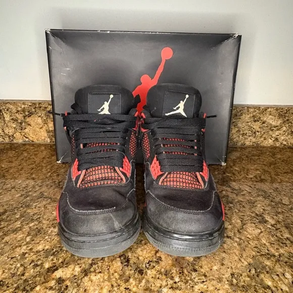 Air Jordan 4 retro red thunder- certified through GOAT