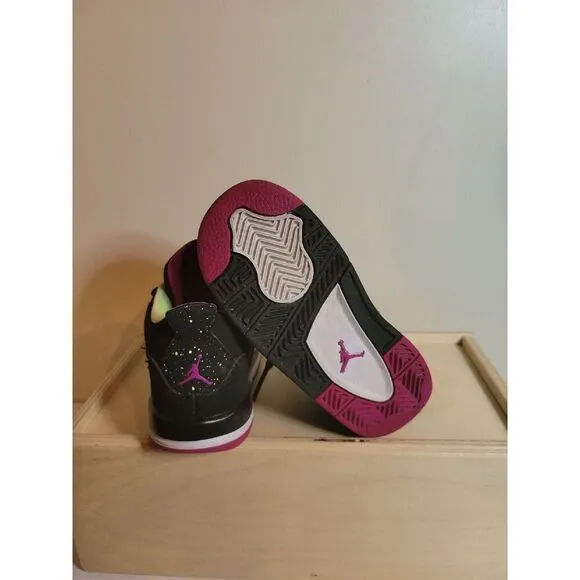 Air Jordan 4 Retro GT Fuchsia Lime Black Girls Sneakers