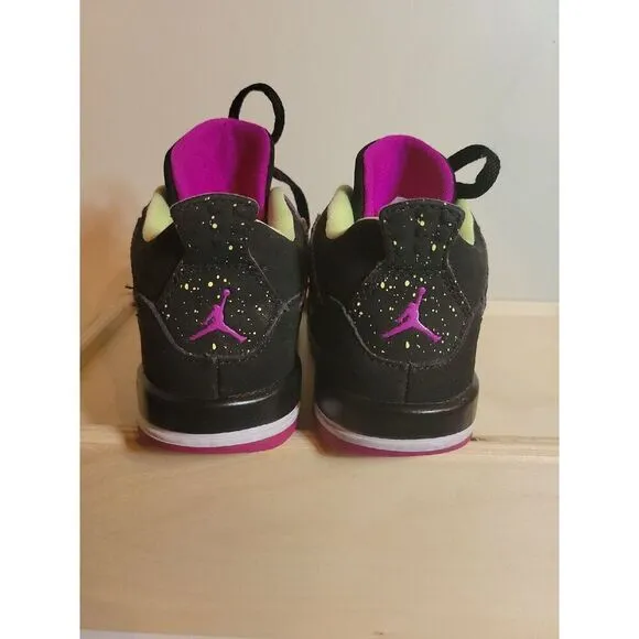 Air Jordan 4 Retro GT Fuchsia Lime Black Girls Sneakers