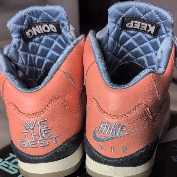 Air Jordan 5 Retro Sneakers in Coral and Blue DJ khalid edition