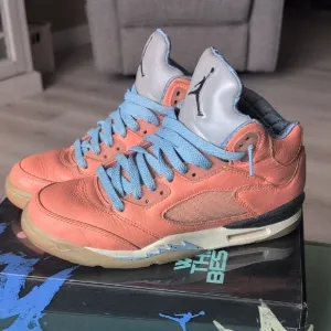 Air Jordan 5 Retro Sneakers in Coral and Blue DJ khalid edition