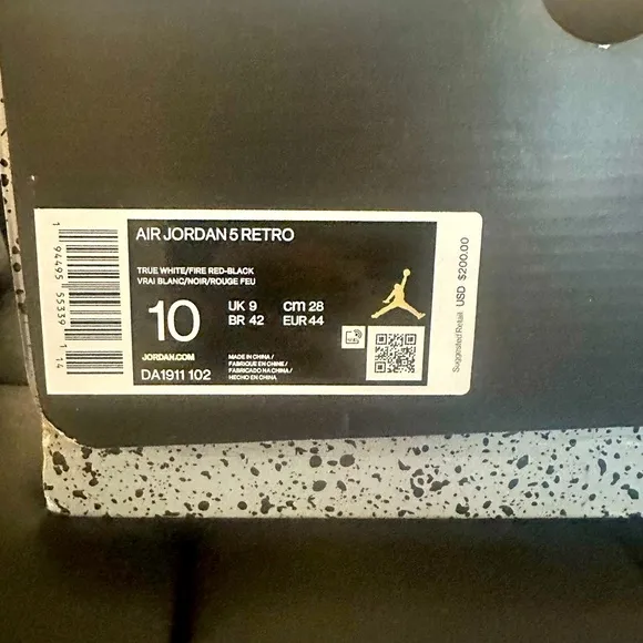 Air Jordan 5 Retro Sneakers - Size 10