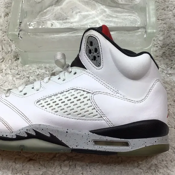 Air Jordan 5 Retro white cement sneakers