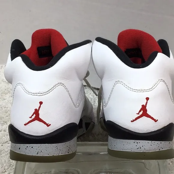 Air Jordan 5 Retro white cement sneakers