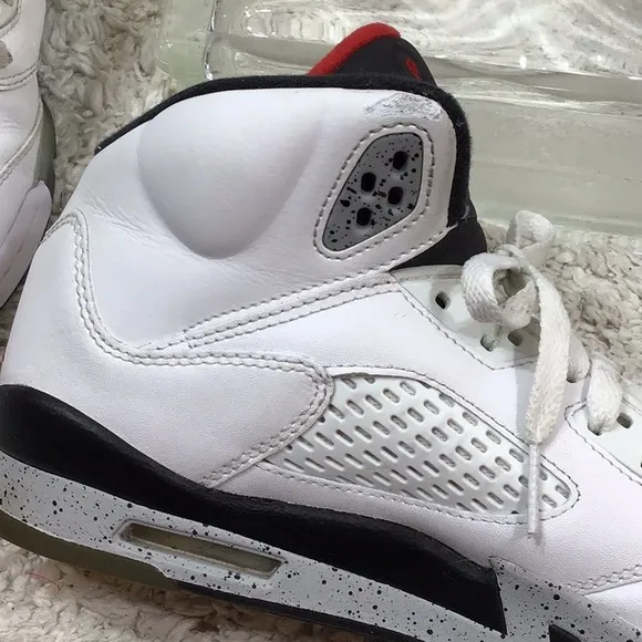 Air Jordan 5 Retro white cement sneakers