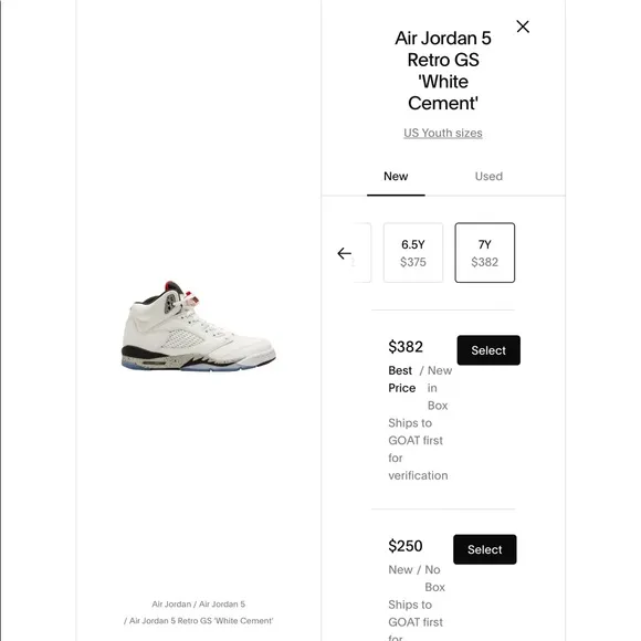 Air Jordan 5 Retro white cement sneakers