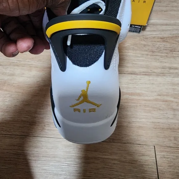 Air Jordan 6 Retro High Top Sneakers - White and Yellow