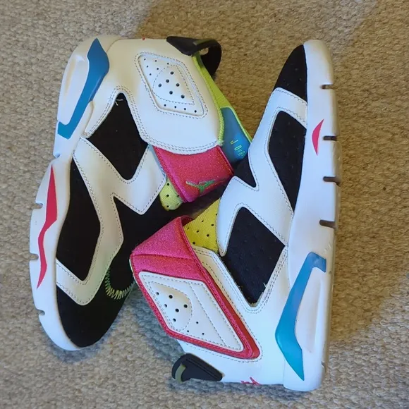 Air Jordan 6 Retro Little Flex TD Kids Sneakers Multi White Size 3Y CT4416-103