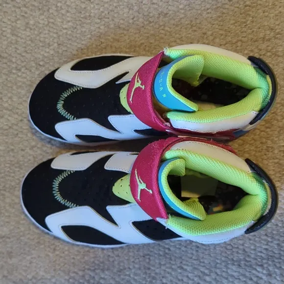 Air Jordan 6 Retro Little Flex TD Kids Sneakers Multi White Size 3Y CT4416-103