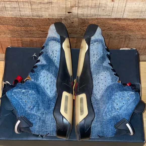 Air Jordan 6 retro washed denim sneakers