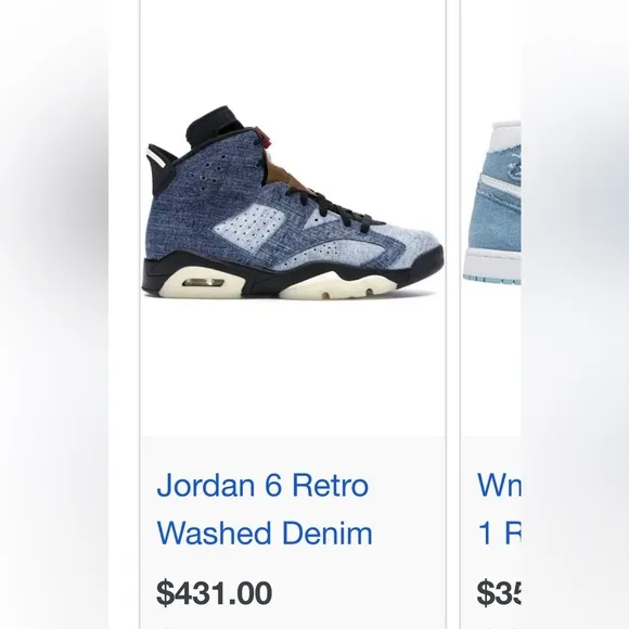 Air Jordan 6 retro washed denim sneakers
