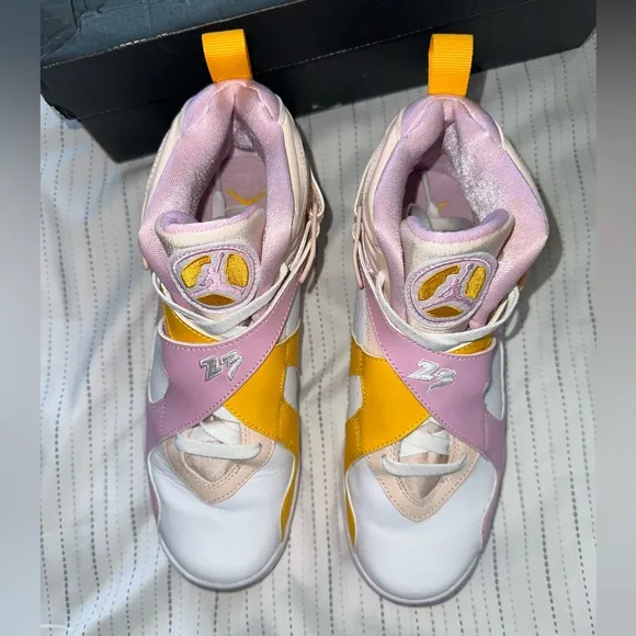 Air Jordan 8 Retro ‘Light Arctic Pink’ Sneakers 7Y 8.5 Women’s