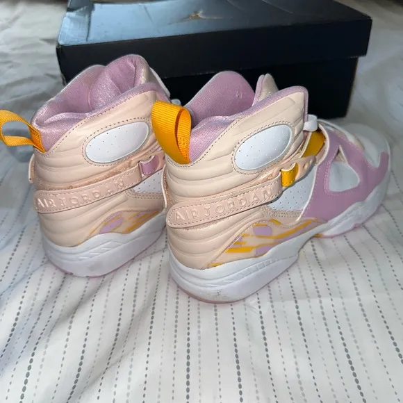 Air Jordan 8 Retro ‘Light Arctic Pink’ Sneakers 7Y 8.5 Women’s