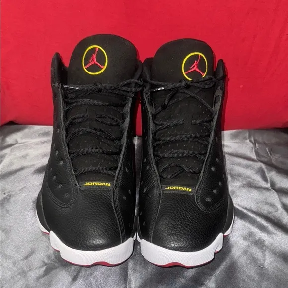Air Jordan Black and Red Sneakers Air Jordan 13 Retro Playoff 2011 size 18