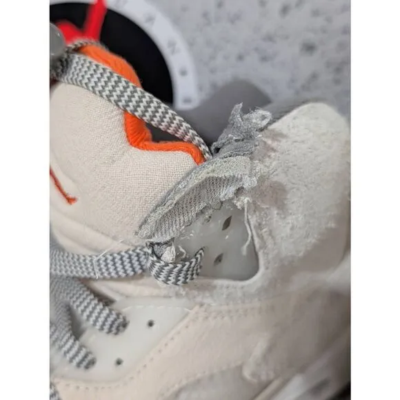 Air Jordan Men's Off-White 5 Retro SE Craft Round Toe Lace-Up Sneakers Size 11