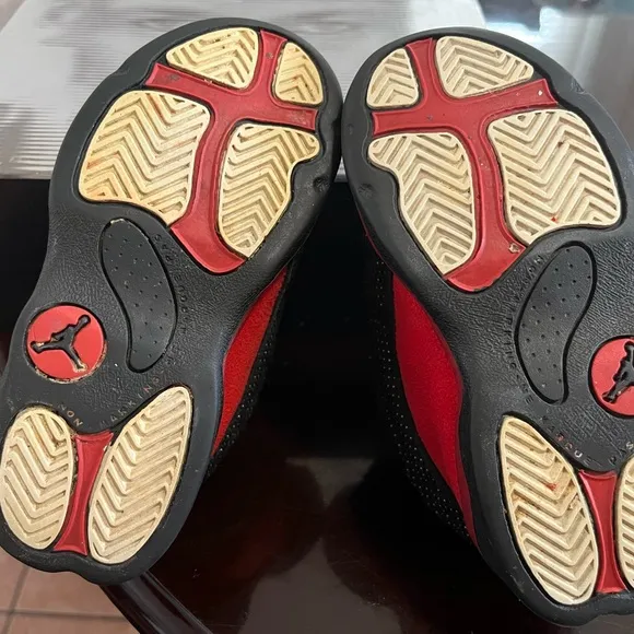 Air Jordan Retro 13 (TD) Black and Red Sneakers