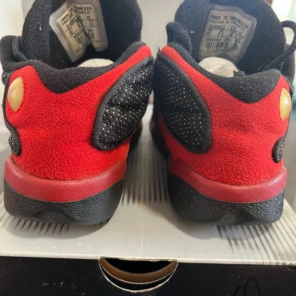 Air Jordan Retro 13 (TD) Black and Red Sneakers