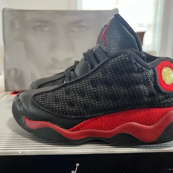 Air Jordan Retro 13 (TD) Black and Red Sneakers