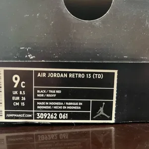 Air Jordan Retro 13 (TD) Black and Red Sneakers