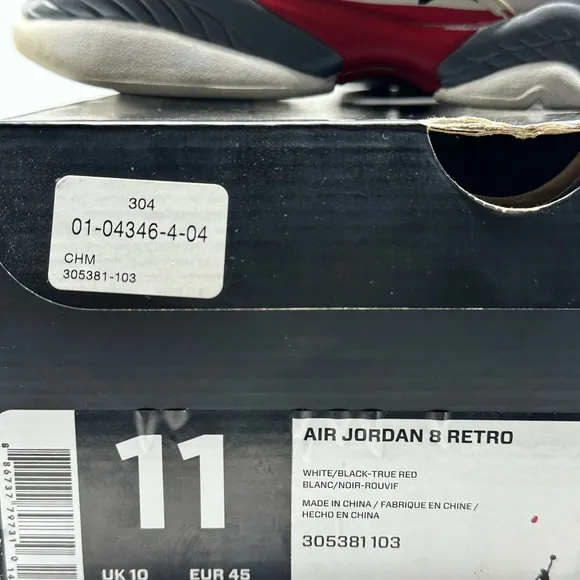 Air Jordan Retro 8 ‘Bugs Bunny’ Basketball Sneakers Size 11 Mens in Box 2013 Js