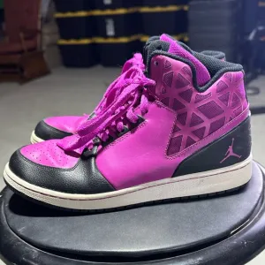 Air Jordan Retro High-Top Sneakers in Vivid Pink and Black