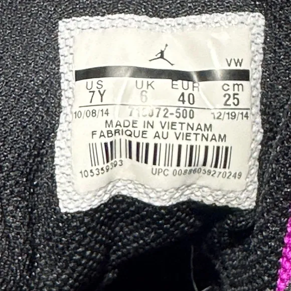 Air Jordan Retro High-Top Sneakers in Vivid Pink and Black