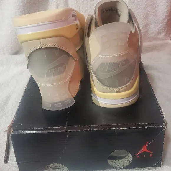 Air Jordan Retro Sneakers in Beige and Yellow