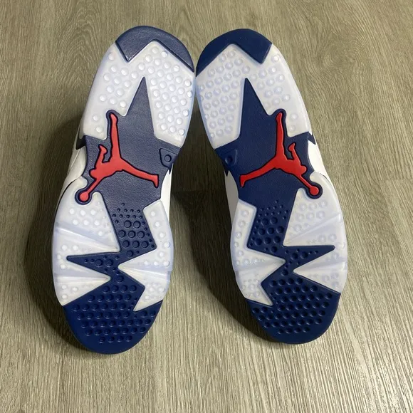 Air Jordan Retro Sneakers in Navy and White