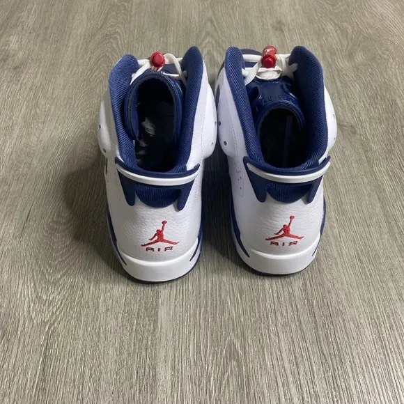 Air Jordan Retro Sneakers in Navy and White