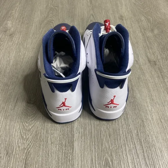 Air Jordan Retro Sneakers in Navy and White