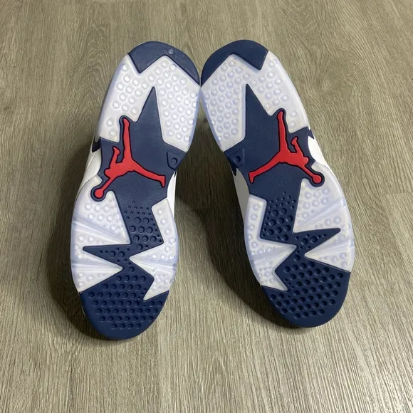 Air Jordan Retro Sneakers in Navy and White
