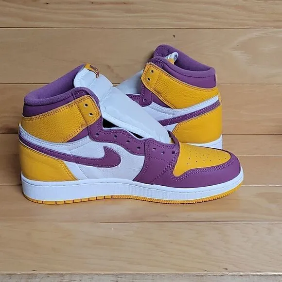 Air Jordan 1 Retro High OG GS Brotherhood University Gold Bordeaux 575441-706