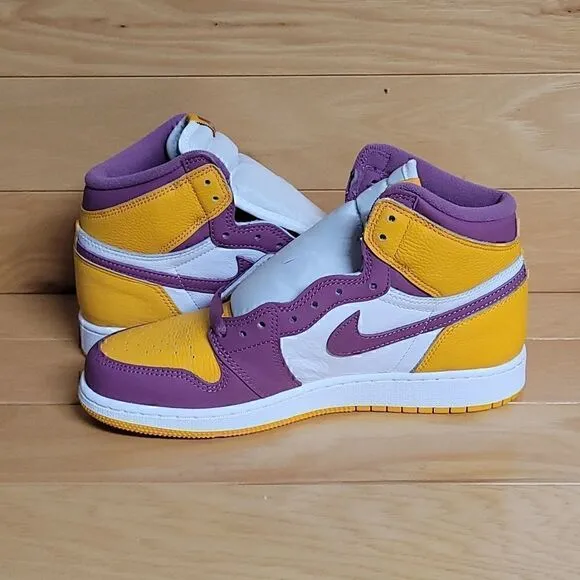 Air Jordan 1 Retro High OG GS Brotherhood University Gold Bordeaux 575441-706