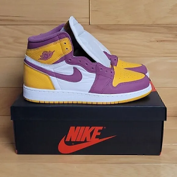 Air Jordan 1 Retro High OG GS Brotherhood University Gold Bordeaux 575441-706
