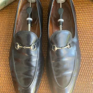 Alan McAfee London Black Leather Loafers Men SZ UK 10 US 11