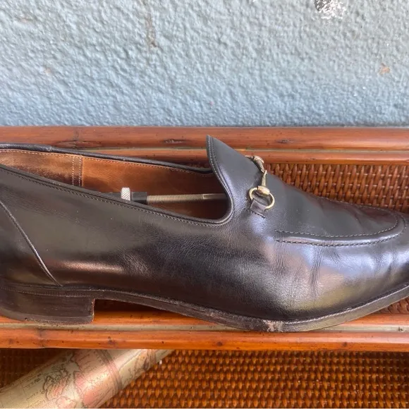 Alan McAfee London Black Leather Loafers Men SZ UK 10 US 11